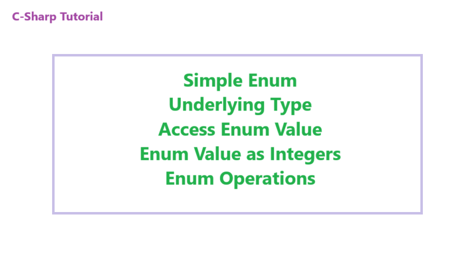 C# Enum Example