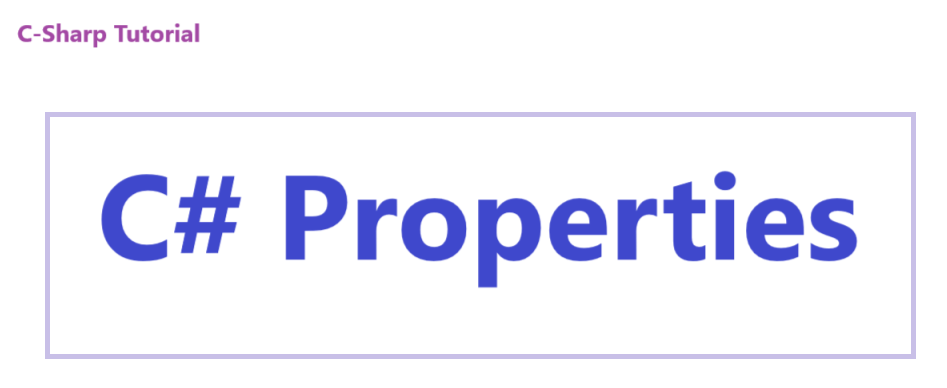 C# Property get set